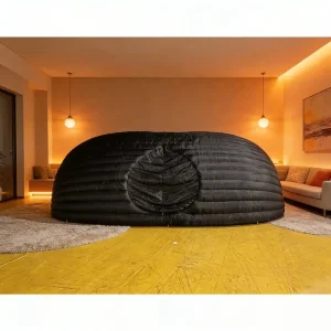 Custom Size Oxford Inflatable Yoga Dome Tent Hot Air Pod with Led Light Hot Pod Yoga Tent for Exercise Fitness