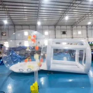 Custom Size PVC Adult Inflatable Bubble Tent Rentable Transparent Dome Snow Globe Design Jumping Castle Inflatable Bubble Tent
