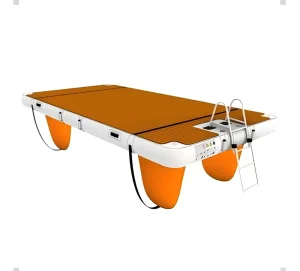 Plateforme Gonflable en PVC de Taille Personnalisée Dock SUP avec Sac d'Eau pour Amusement Aquatique
