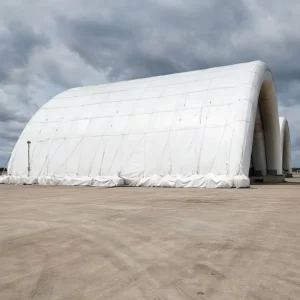 Custom Size PVC Tarpaulin Waterproof Weather Resistant Inflatable Air Dome Hangar Storage Aircraft Structure Building Tent Easy