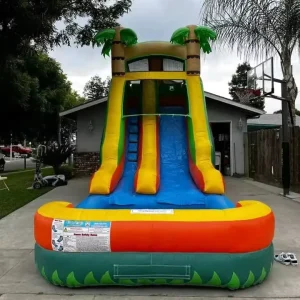 Custom Size Rent Inflatable Water Slide for Indoor Outdoor Use for Trampoline Park Commercial Wet Dry Option 2 3