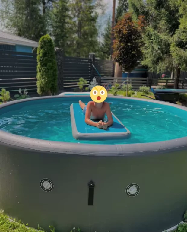 Kolam Inflatable PVC Ditebal Ukuran Kustom Portable untuk Bermain Air Harian di Taman Rumah