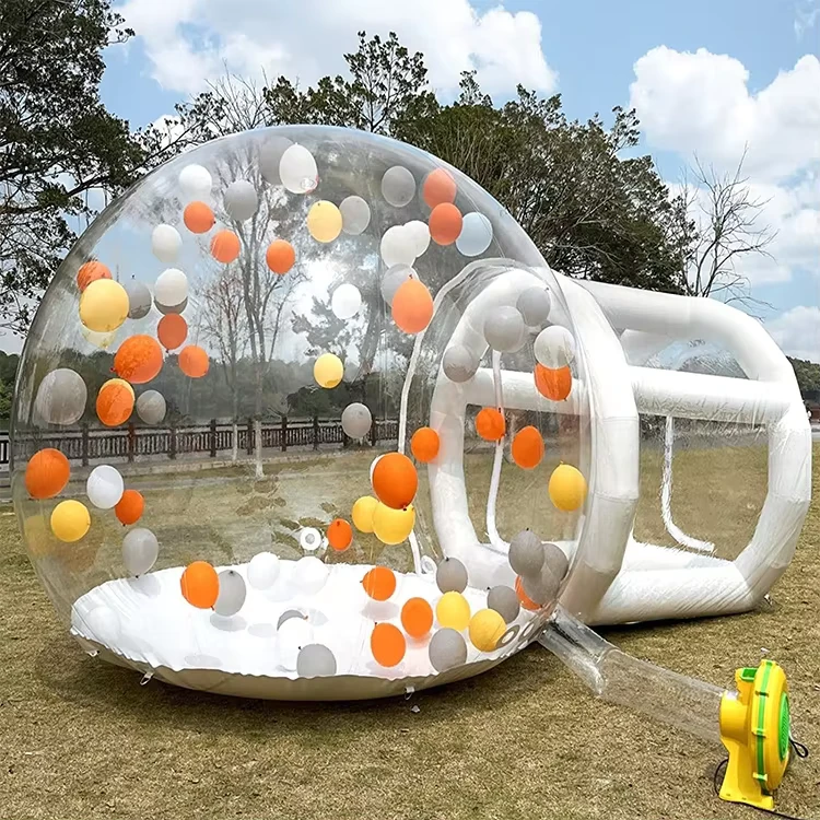 Maßgeschneiderte Größe Transparentes PVC Aufblasbares Bubble House Einlagentunnel Gewerbliche Qualität für Party-Event-Unterhaltung