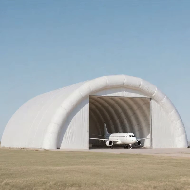 Custom Size Waterproof Durable Inflatable Air Domes Shelter Aircraft Hangar Tunnel Warehouse Tent with Electric Pump for Rent