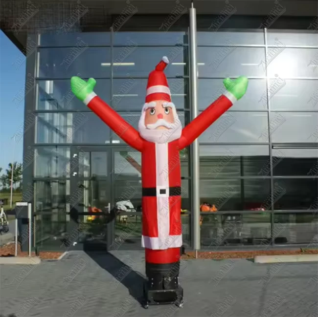 Custom Sky Air Puppet Dancer Inflatable Waving Christmas Santa Air Dancer for Decoration