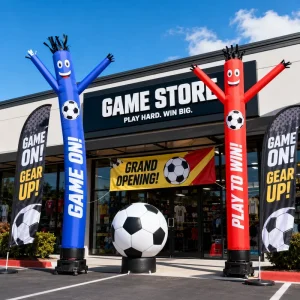 Custom Soccer Inflatable Air Dancer for Football Event Decoration and Outdoor Soccer Event Inflatable Display Brand Promotion