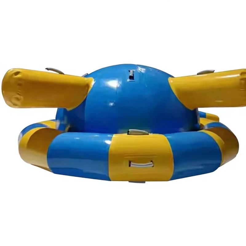 Benutzerdefinierter drehbarer aufblasbarer PVC Wasserpark-Röhre mit Wasser-Disco fliegendem Boot