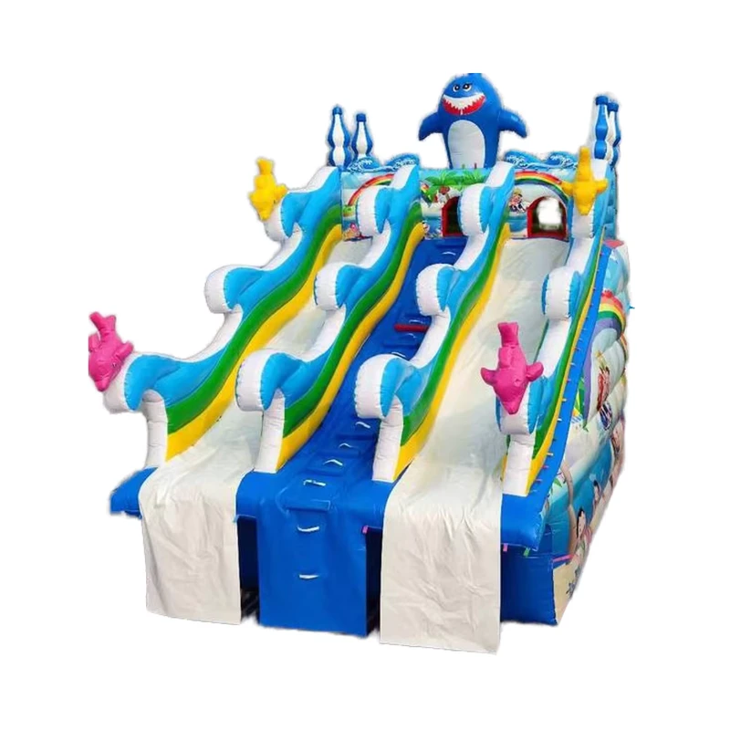 Individueller Sommer Spaß Outdoor Riesige Rutschbahn Cool Aufblasbare Tragbare Trampolin Freizeitpark Spiele für Kinder 50 Personen