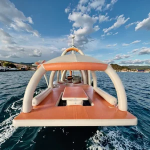 Plataforma inflable de isla flotante para parques acuáticos de verano personalizada para fiestas