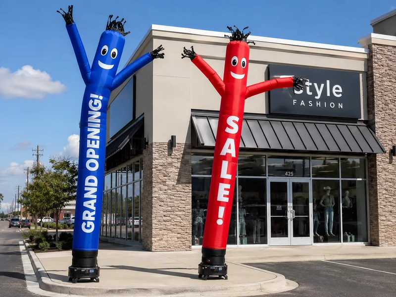 Custom Thermal Transfer Printed Inflatable Tube Man Wacky Waving Air Dancer Electric Air Pump for Retail Promotions Events Grand