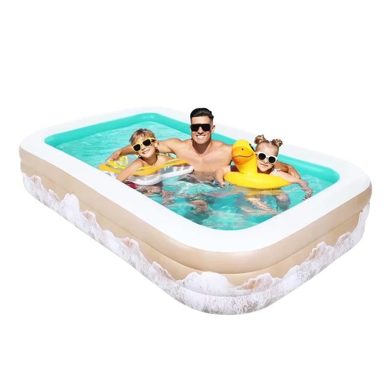 Kolam Renang Inflatable Tebal Kustom Portable Outdoor untuk Keluarga Permainan Air untuk Anak-anak dan Dewasa Hiburan Musim Panas
