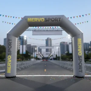 Custom Thickened Luminous Grey Air Inflated Arch for Event Decorations Opening Celebrations Running Events
