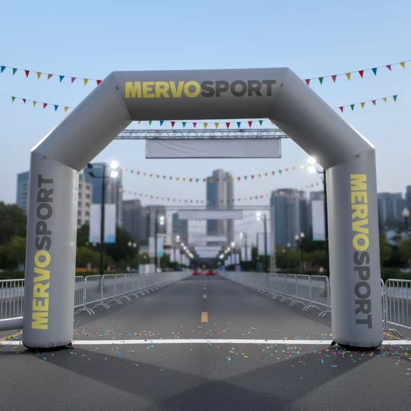 Arco Gonfiabile Grigio Luminoso Personalizzato per Decorazioni di Eventi, Celebrazioni di Apertura, Eventi Sportivi