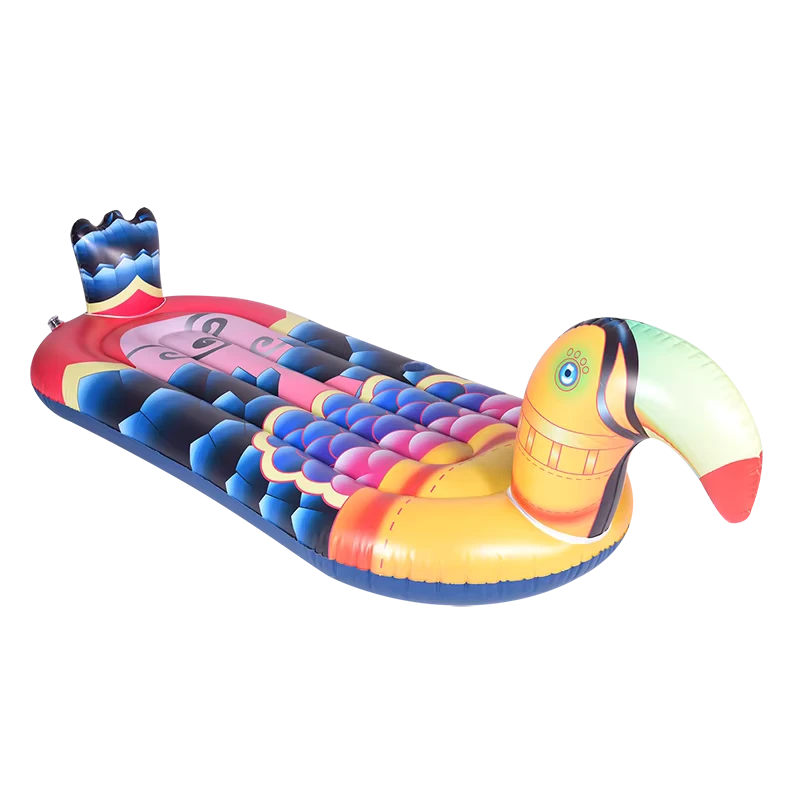 Materasso gonfiabile a forma di tucano in PVC per adulti, galleggiante per piscina, struttura per divertimento acquatico
