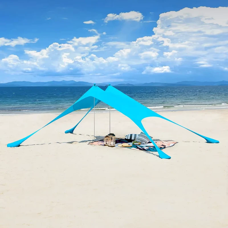 Tente de Plage UPF50+ Personnalisée - Abri Solaire à Installer Rapidement, Tente de Plage Portable pour Fête sur le Sable