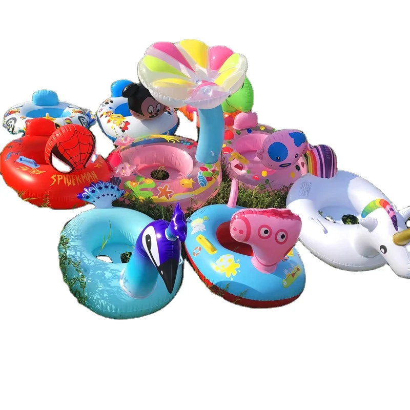 Anello da nuoto gonfiabile trasparente in PVC da 60 cm, Certificato CE, per bambini