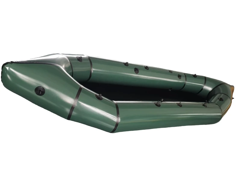 Benutzerdefiniertes wasserdichtes aufblasbares Freizeit-Kajak mit EVA-gepolsterten Sitzen Ozean-Packrafts Kanu-Boot für Wildwasserfischen