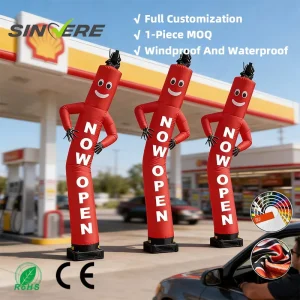Custom Wave Inflatable Tube Man Air Dancer Waterproof Durable 8-10ft Outdoor Display Grand Opening Celebration Party Advertising