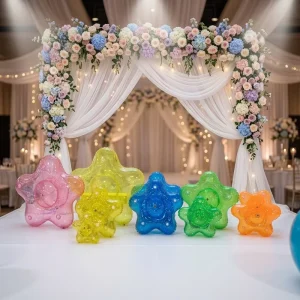 Custom Wedding Stage Decoration Inflatable PVC Flower Balloon Airtight PVC Inflatable Flower Air Balloon