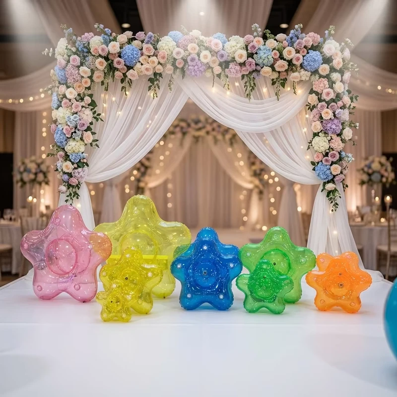 Decoración de Escenario de Boda Personalizada Globo de Flor Inflable de PVC Globo de Aire Hermético de PVC