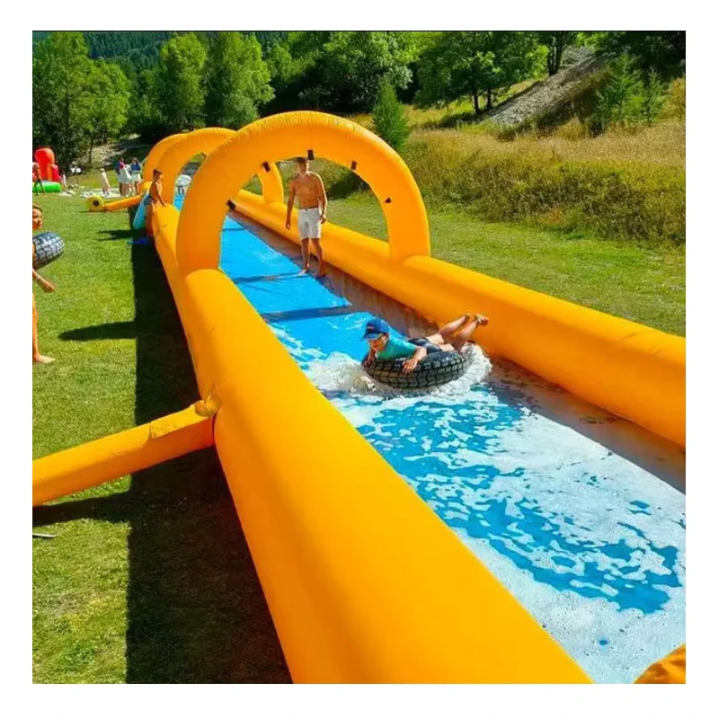 Individuell gestaltete gelb-blau Aufblasbare Wasserrutsche für Erwachsene und Kinder Stadt Spaß Wasser Spiel Aufblasbare Rutsche