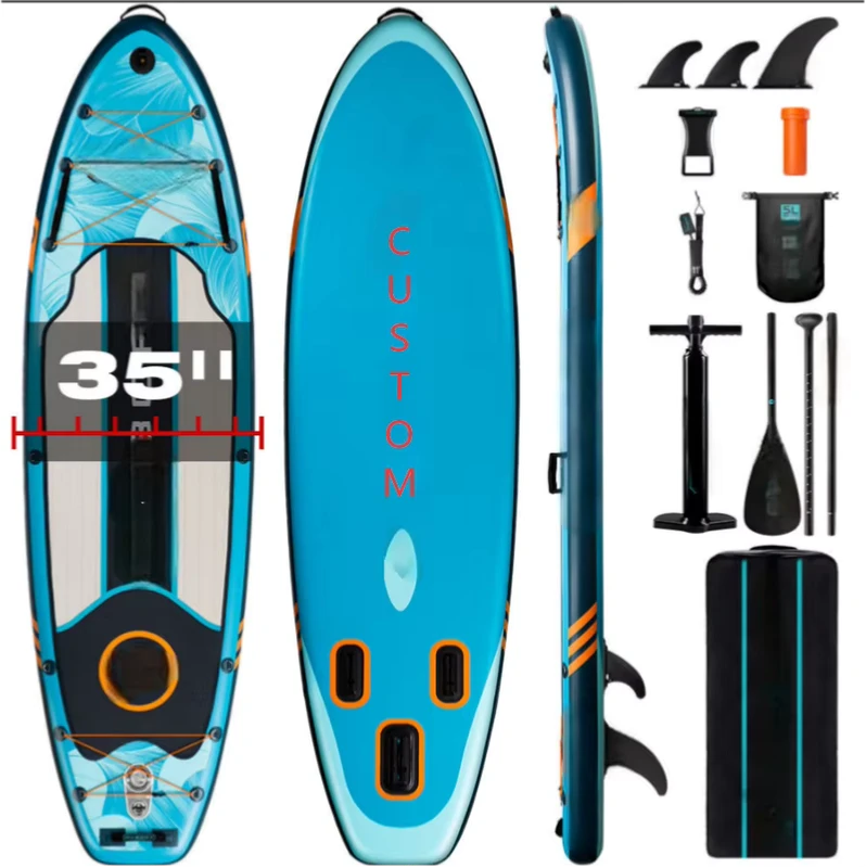 Planche à pagaie gonflable anti-dérapante personnalisée 10'6"x35"x6'' en Drop Stitch pour adultes, stand up paddle surf