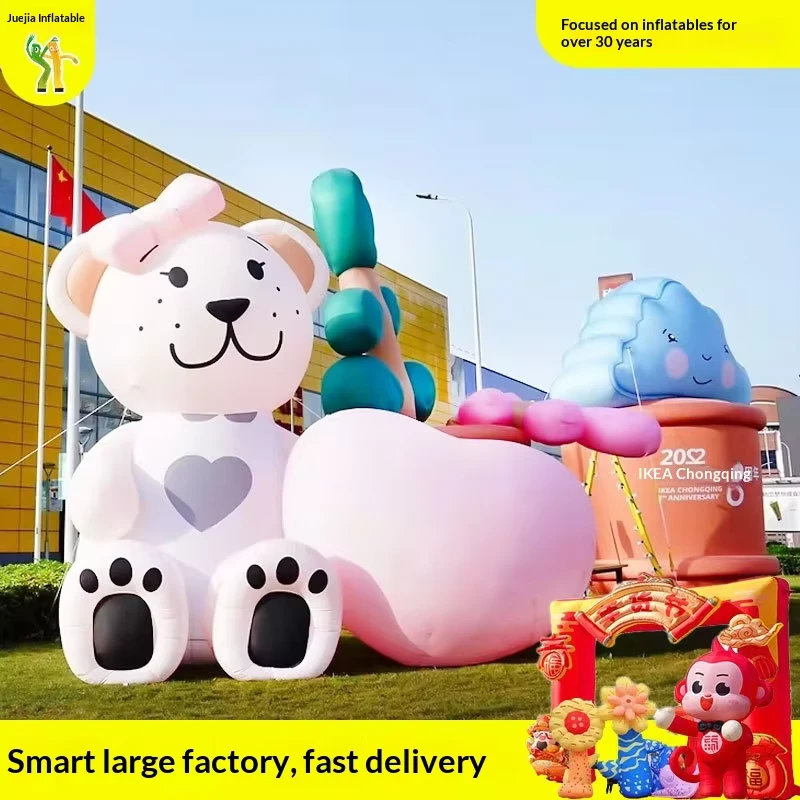 Dekorasi Mall Gaya Hewan Kartun Buatan Kustom Boneka Inflatable Besar untuk Iklan