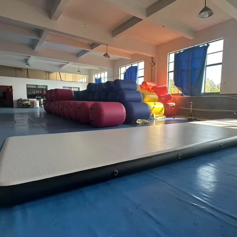 Maßgeschneiderte PVC-Aufblasbare Luftbahn und Aerial Track Yoga-Matte mit Luftpumpe, Rollbahn, Gymnastikmatte