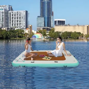 Plataforma de Natación Inflable Personalizada en Forma de Cuadrado para Barco de Pesca y Plataforma de Nado