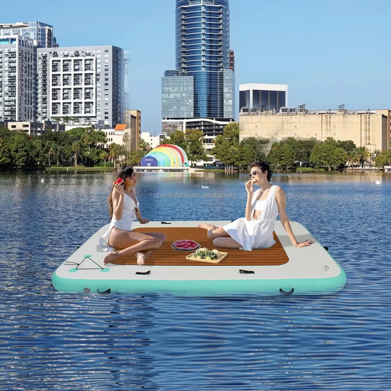 Piattaforma da Nuoto Inflabile Personalizzata a Forma Quadrata per Yacht, Inflabile per Piattaforma da Pesca e Nuoto