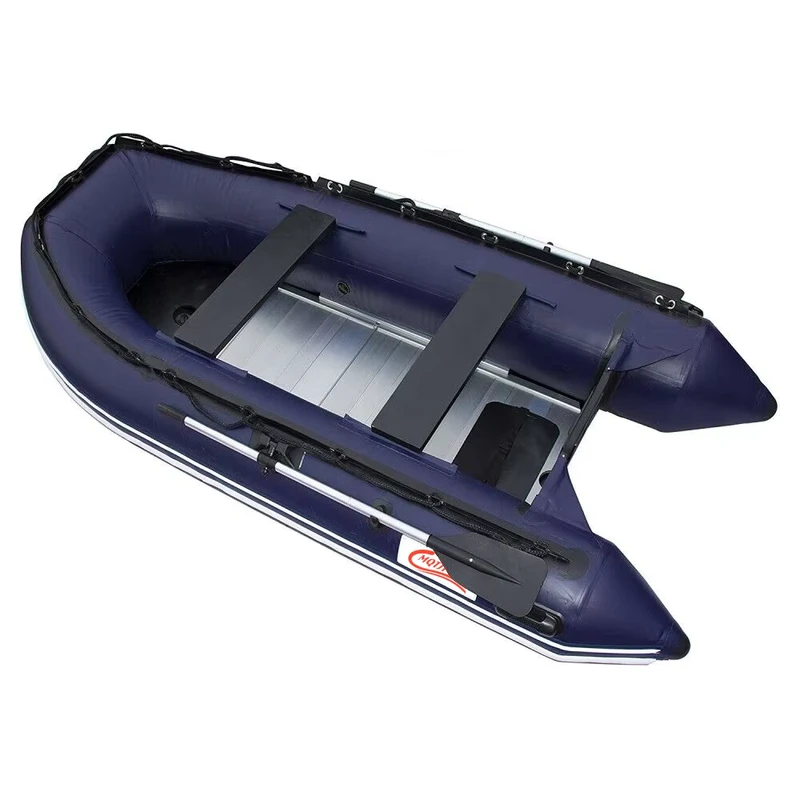 Perahu Inflatable Kustom dengan Lantai Fiberglass Aluminium untuk Memancing, Mendayung, Balapan dengan Mesin Outboard dan Dayung
