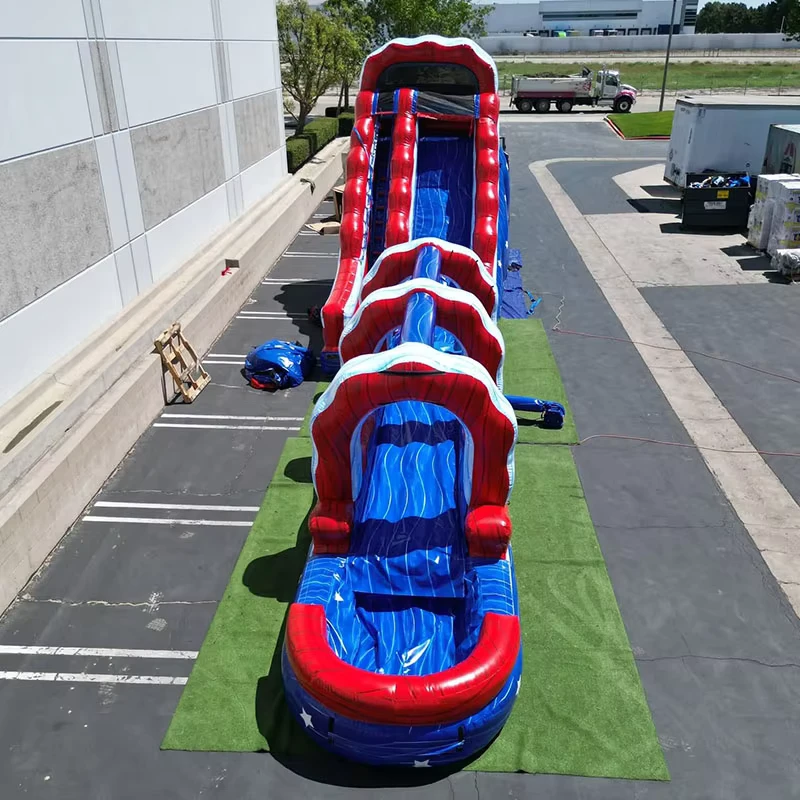 Customizable 0.55mm Thick PVC Outdoor Adult Commercial Giant Inflatable Water Slide 500kg Capacity Backyard Swimming Pool
