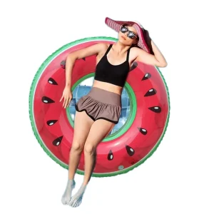Customizable 90cm Circle Ring Swimming Tube Fruit Donut Type Inflatable Pool Float Ring for Adults Foldable