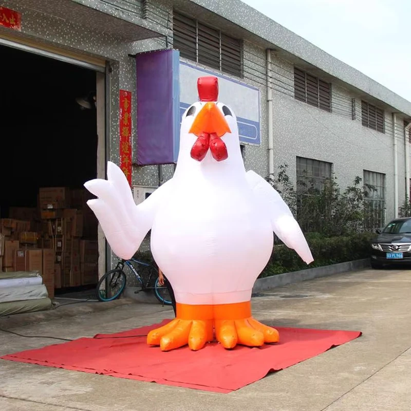 Modèle d'animal gonflable publicitaire personnalisable, personnage de dessin animé, grande poule gonflable pour promotion