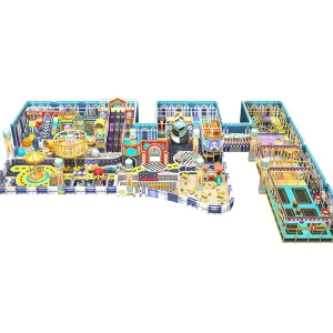 Customizable Carnival Themed School Indoor Playground Trampolines Slides Interactive Games High Capacity for Kids Entertainment