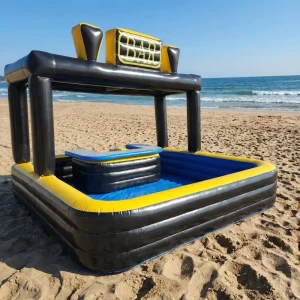 Bar inflable duradero personalizable de PVC, balsa flotante para fiestas familiares en el jardín, celebraciones acuáticas, alquiler de grado comercial