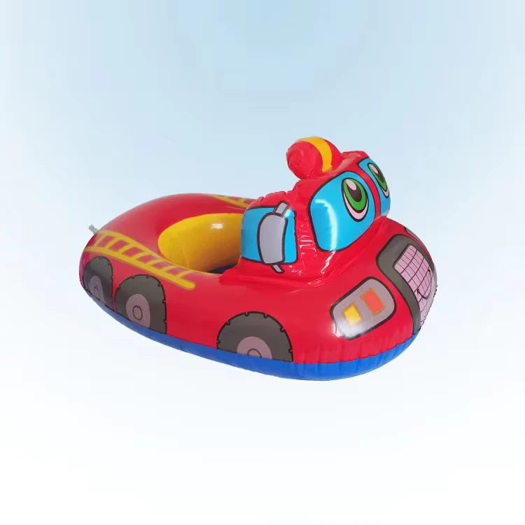 Asiento inflable en forma de camión de bomberos personalizable para niños