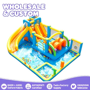 Customizable Factory Inflatable Waterslide Bounce House Inflatable Water Slide Bounce Castle Oxford Inflatable Games Water Park