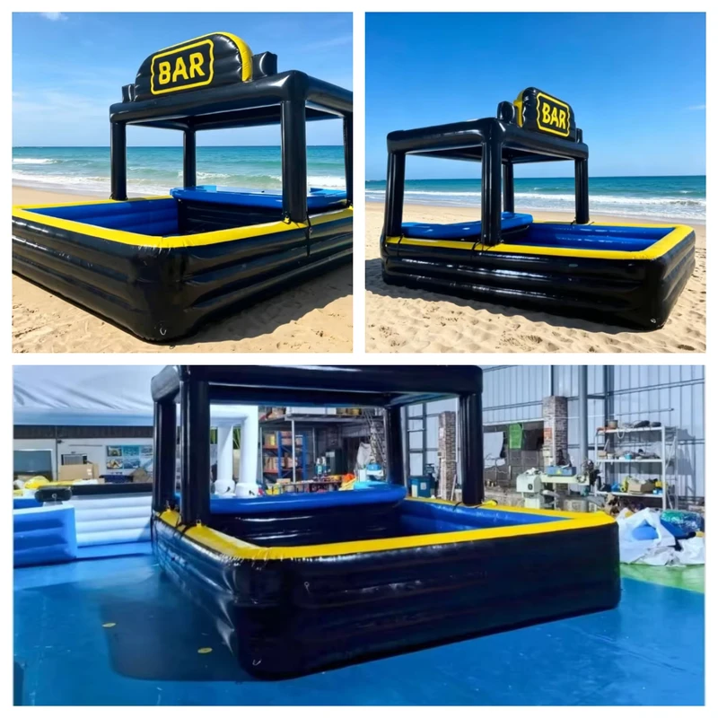 Bar de Pub Flutuante Personalizável sem Assentos, Inflável para Atividades Internas e Externas
