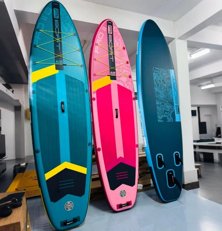 Papan Dayung Inflatable Stand Up Paddle Board Surfing Board dengan Tempat Duduk Jahitan Drop ISUP yang Dapat Disesuaikan