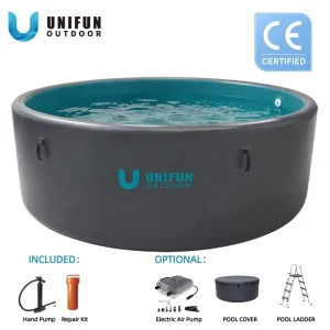 Bể bơi bơm hơi tùy chỉnh, vải PVC, chống tia UV, bền, bể bơi bơm hơi khổng lồ
