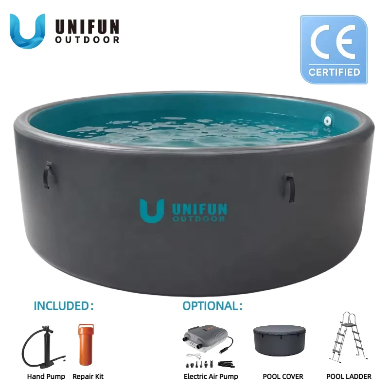 Aanpasbaar Opblaasbaar Zwembad Draagbaar PVC Drop Stitch Stof UV-bestendig Duurzaam Gigantisch Opblaasbaar Zwembad