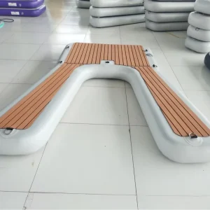 Customizable Inflatable Water Floating Platform EVA Teak Pad Dock for Jet Ski Boat and Water Leisure