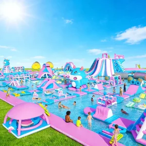 Customizable Inflatable Water Park Giant Floating Aqua Park for Outdoor Commercial Amusement