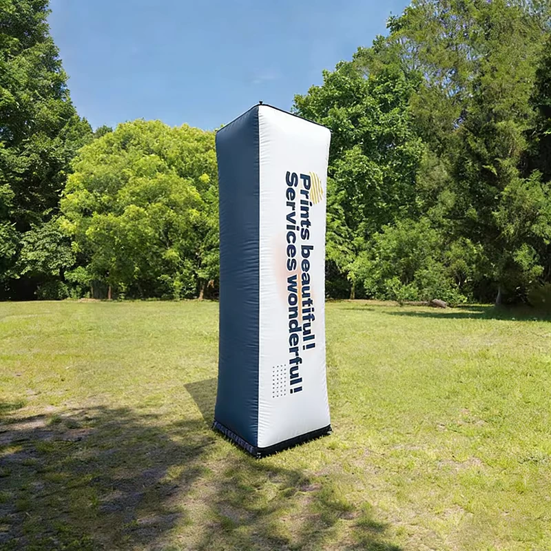 Colonne gonflable personnalisable avec éclairage LED, pilier carré, décoration commerciale, approvisionnement d'usine