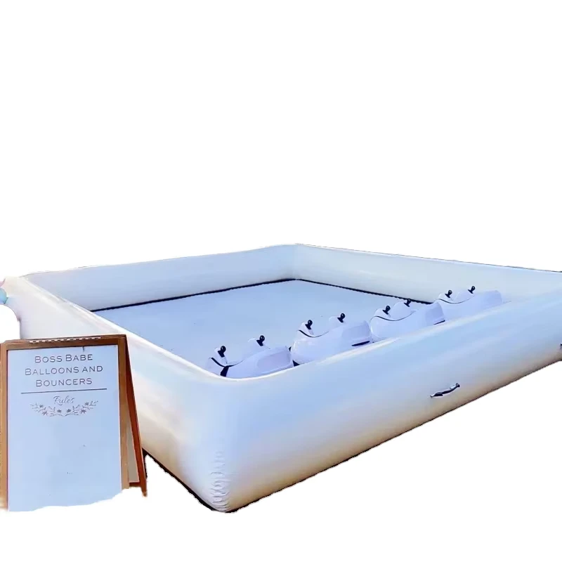 Go-Kart Gonfiabile Personalizzabile in PVC Bianco per Piscina