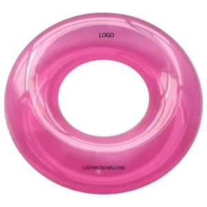 Customizable Pattern Color PVC Inflatable Foldable Clear Pink Swimming Ring Kids Adult Summer Beach Pool