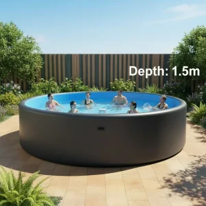 Customizable Portable Drop Stitch Inflatable Swimming Pool 4m 5m Diameter Heavy Duty Above Ground Pool for Kid and Adult