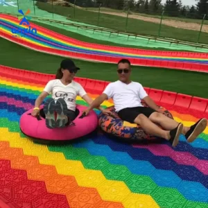 Customizable Rainbow Ski Dry Snow Slide for Outdoor Playhouse