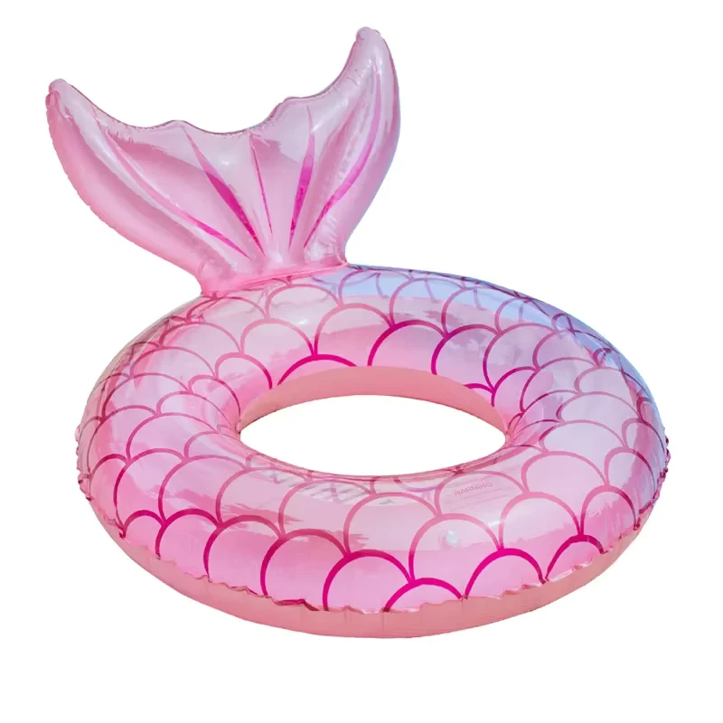 Dimensione e Colore Personalizzabili Anello da Nuoto Gonfiabile a Coda di Pesce Rosa per Bambini